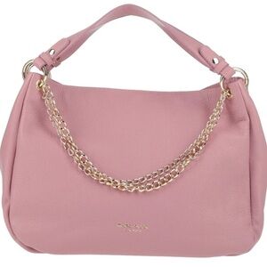 MARC ELLIS Leather Tote Bag Large Logo Chain Straps Zipped NWT